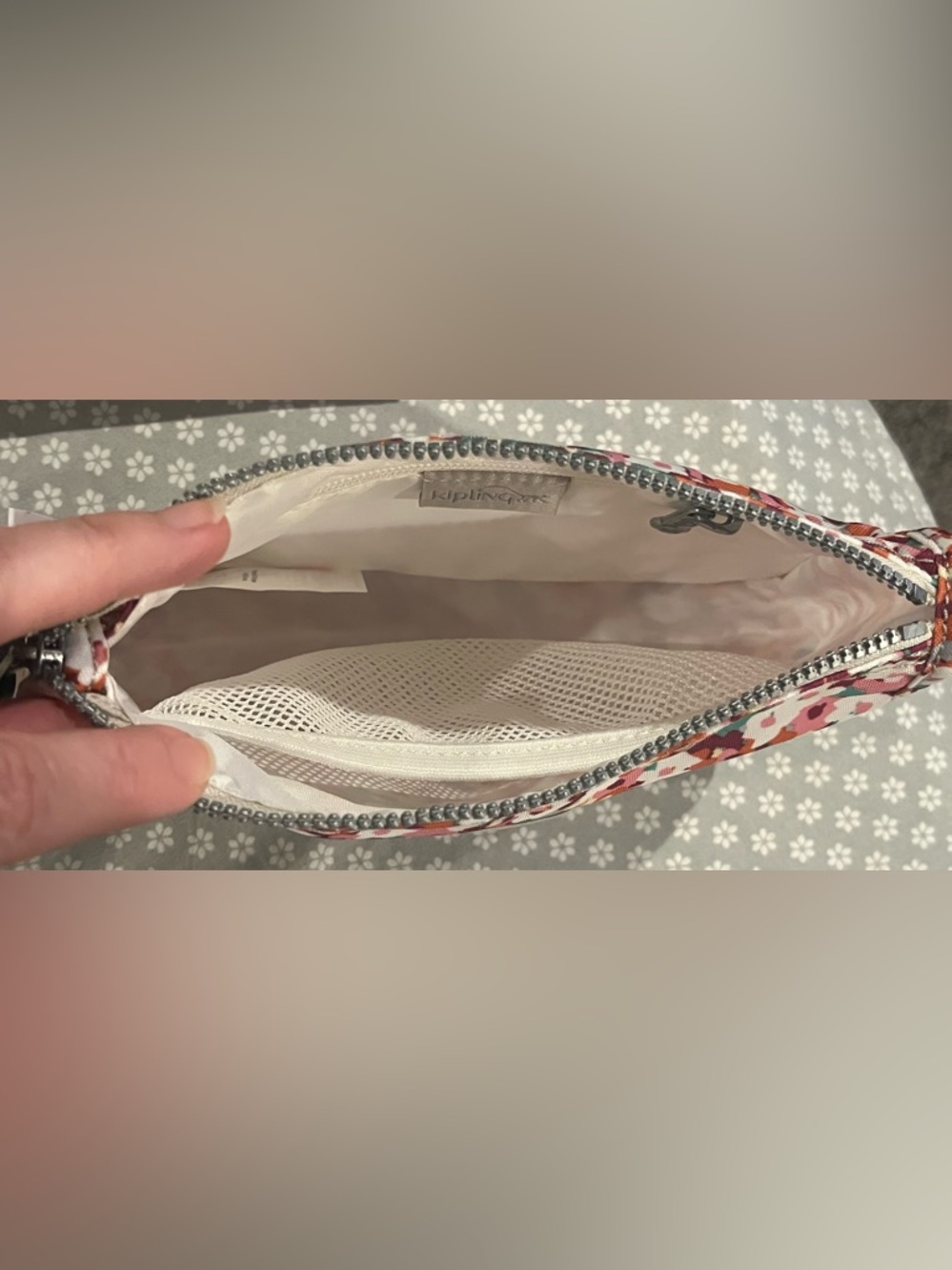 Pink and Orange Floral Kipling Small Bag NWT - Picture 2 of 4